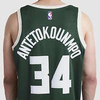 Unisexe Nike Giannis Antetokounmpo Blanc Milwaukee Bucks Swingman Jersey - Association Edition