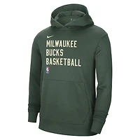 Sweat à capuche unisexe Nike Hunter Green Milwaukee Bucks 2023/24 Performance Spotlight On-Cour Practice