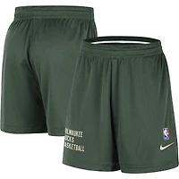 Unisex Nike Hunter Green Milwaukee Bucks Warm Up Performance Practice Shorts