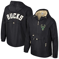 Unisex Stadium Essentials Black Milwaukee Bucks Compete Quarter-Zip Hoodie Jacket