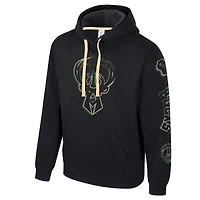 Unisex Stadium Essentials Black Milwaukee Bucks Elementized Pullover Hoodie