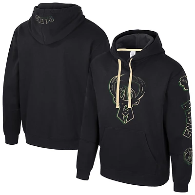 Sweat à capuche unisexe Stadium Essentials noir Milwaukee Bucks Elementized