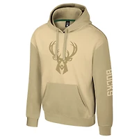 Unisex Stadium Essentials Khaki Milwaukee Bucks Rafters Burst Hoodie
