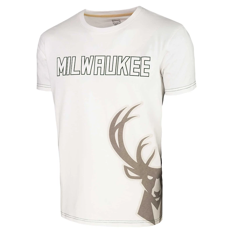 Unisex Stadium Essentials White Milwaukee Bucks Scoreboard T-Shirt