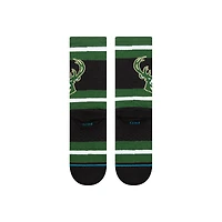 Unisex  Stance Milwaukee Bucks Prep Stripe Crew Sock