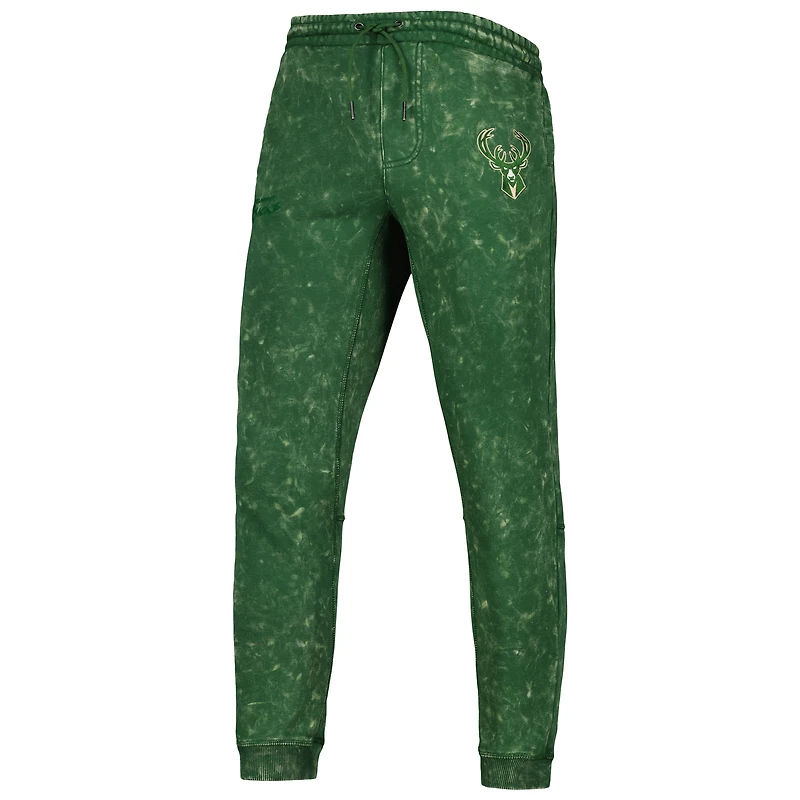 Pantalon de jogging unisexe The Wild Collective Hunter Green Milwaukee Bucks Acid Tonal