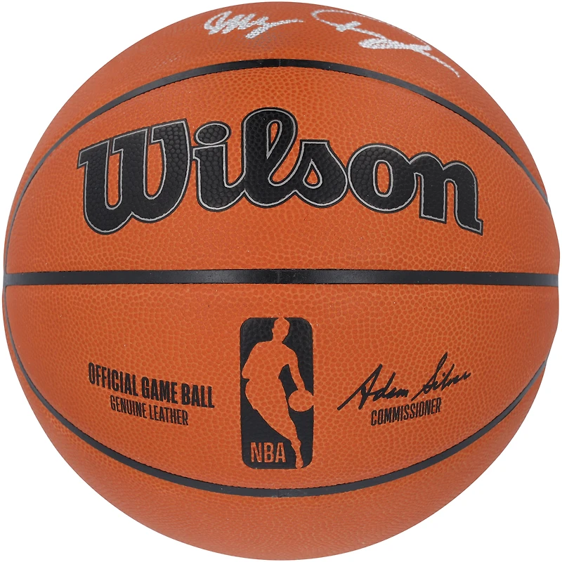 Victor Wembanyama & Giannis Antetokounmpo Autographed Wilson Official Game Basketball 