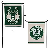 WinCraft Milwaukee Bucks 12" x 18" Double-Sided Garden Flag