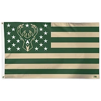 WinCraft Milwaukee Bucks 3' x 5' Stars & Stripes Drapeau unilatéral