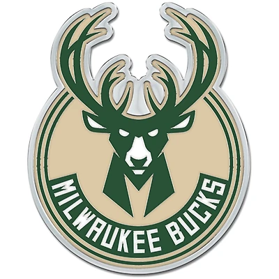 WinCraft Milwaukee Bucks Colored Chrome Auto Emblem