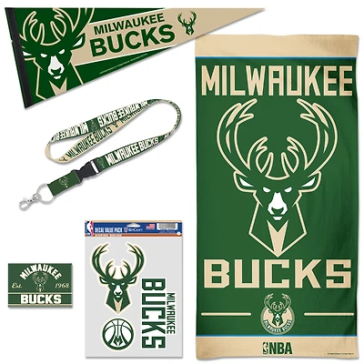 Pack d'accessoires pour ventilateur de maison WinCraft Milwaukee Bucks