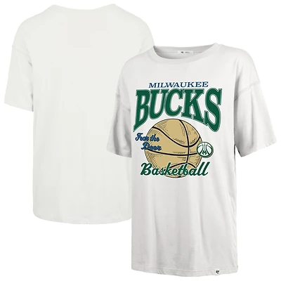 T-shirt blanc pour femme Milwaukee Bucks City Edition Down Court Sadie '47