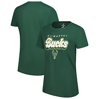 Women's Fanatics  Hunter Green Milwaukee Bucks Top Baller T-Shirt
