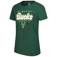 Women's Fanatics  Hunter Green Milwaukee Bucks Top Baller T-Shirt
