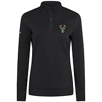 Pull à glissière quart de tour pour femme Levelwear Milwaukee Bucks noir