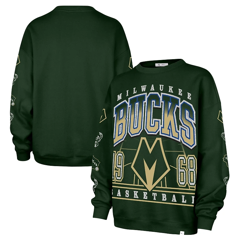 Women's '47  Hunter Green Milwaukee Bucks 2025/26 City Edition Go Big Oversized Sweatshirt