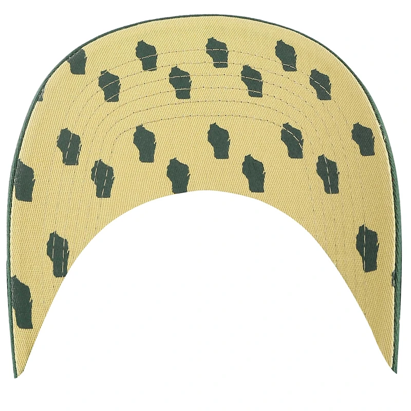 Casquette réglable de nettoyage sous-visière '47 Hunter Green Milwaukee Bucks Confetti pour femmes