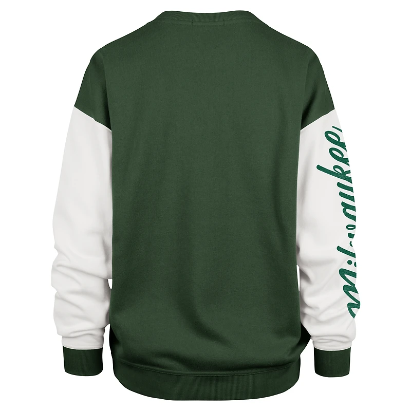 Sweat-shirt oversize Rise Andie pour femme, vert chasseur, Milwaukee Bucks '47