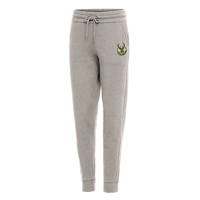 Pantalon de jogging Action pour femme Antigua Oatmeal Milwaukee Bucks