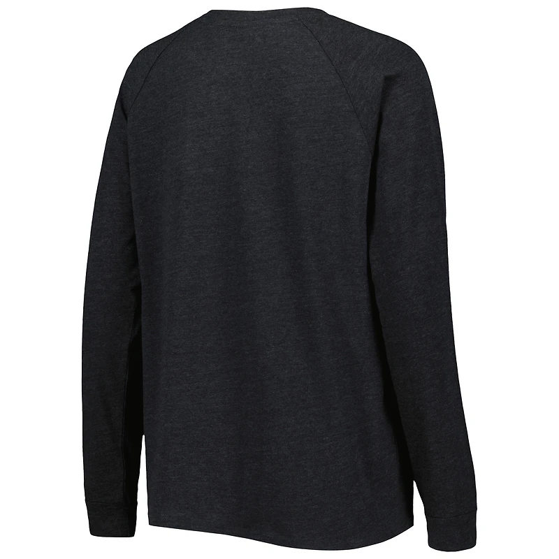 Ensemble de nuit pour femme Concepts Sport Heather Black/Heather Hunter Green Milwaukee Bucks Team Raglan à manches longues et short