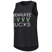 Ensemble de nuit avec débardeur et pantalon Concepts Sport pour femme Vert chasseur/noir Milwaukee Bucks Team