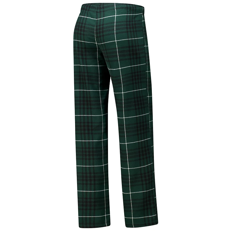 Ensemble de nuit Concepts Sport Hunter Green/Black Milwaukee Bucks Vector pour femme, haut et pantalon en flanelle