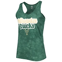 Ensemble de nuit avec débardeur et short Billboard Milwaukee Bucks pour femme Concepts Sport Hunter Green