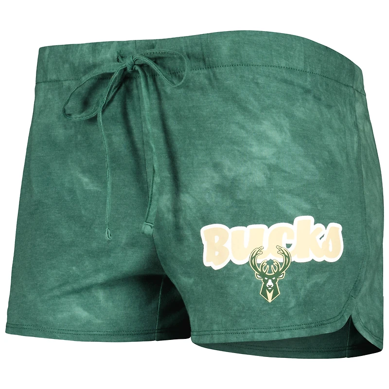 Ensemble de nuit avec débardeur et short Billboard Milwaukee Bucks pour femme Concepts Sport Hunter Green