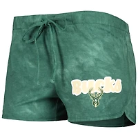 Ensemble de nuit avec débardeur et short Billboard Milwaukee Bucks pour femme Concepts Sport Hunter Green