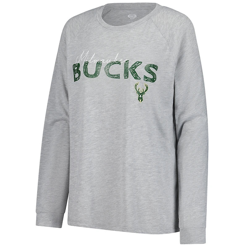 Ensemble haut à manches longues et short pour femme Concepts Sport Milwaukee Bucks Petition