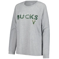 Ensemble haut à manches longues et short pour femme Concepts Sport Milwaukee Bucks Petition