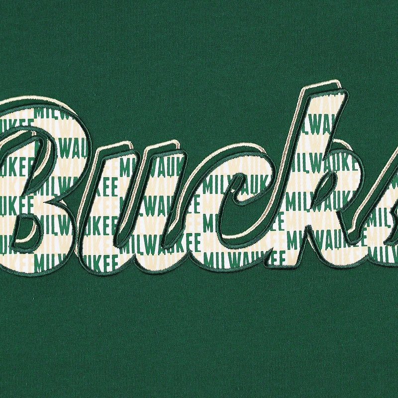 Sweat-shirt à manches raglan DKNY Sport pour femme Milwaukee Bucks Regina vert chasseur
