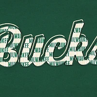 Sweat-shirt à manches raglan DKNY Sport pour femme Milwaukee Bucks Regina vert chasseur