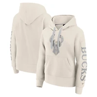 Sweat à capuche Fanatics pour femme Milwaukee Bucks Elements Next Cream