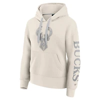 Sweat à capuche Fanatics pour femme Milwaukee Bucks Elements Next Cream
