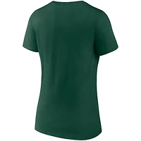 Fanatics Hunter Green Milwaukee Bucks Hometown Collection Brew City T-shirt à col en V pour femmes