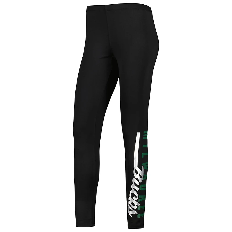 Women's G-III 4Her by Carl Banks Black Milwaukee Bucks Jump Shot Leggings