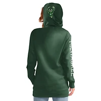 Sweat à capuche G-III 4Her pour femme par Carl Banks Green Milwaukee Bucks Base Coach