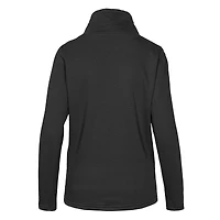Sweat-shirt à col cheminée Loop Core noir pour femme Levelwear des Milwaukee Bucks
