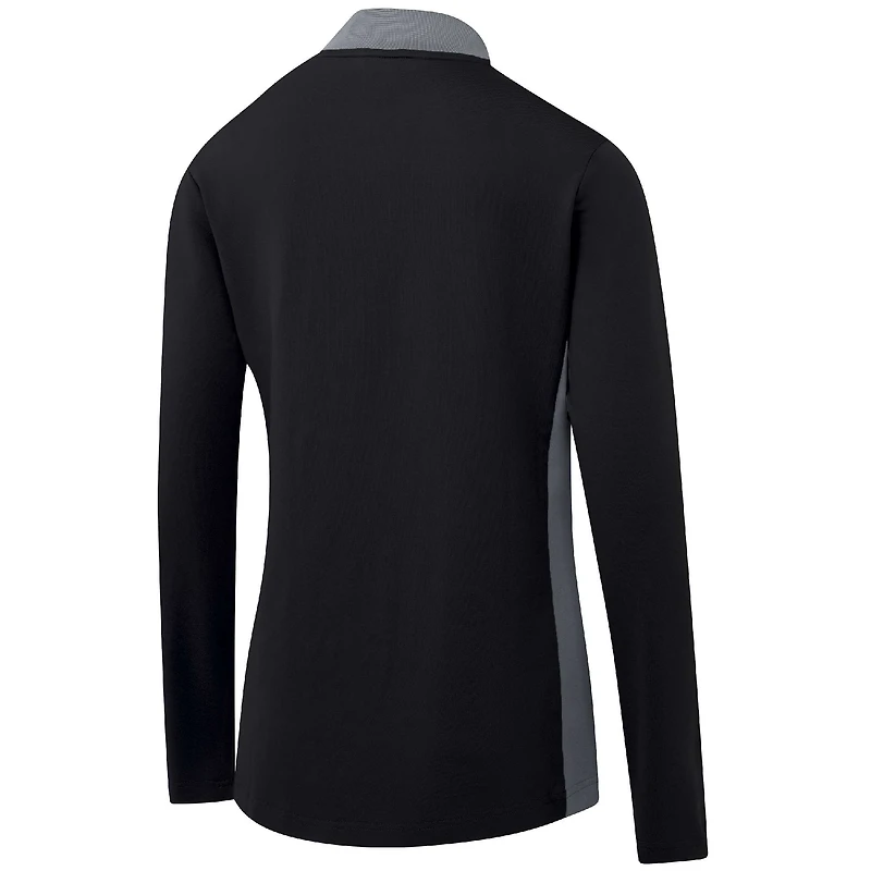Pull-over noir à fermeture éclair quart de tour Moxie Insignia Core pour femme des Milwaukee Bucks Levelwear