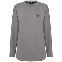 Sweat-shirt gris Beaudry pour femme des Milwaukee Bucks de Levelwear