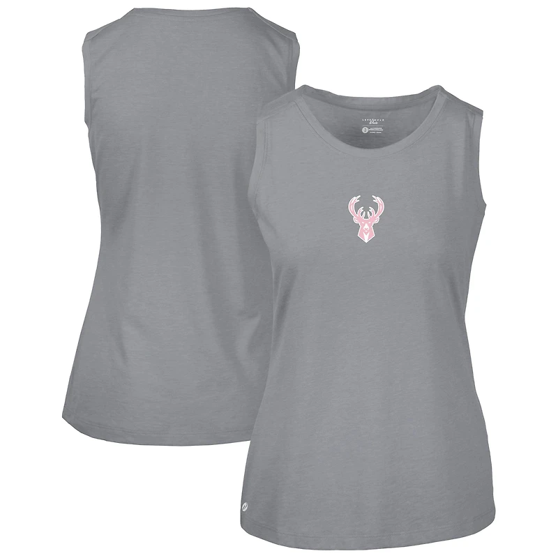 Débardeur gris Levelwear pour femme avec logo Macy Core la fête des mères Milwaukee Bucks