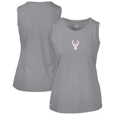 Débardeur gris Levelwear pour femme avec logo Macy Core la fête des mères Milwaukee Bucks
