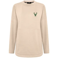 Sweat-shirt kaki Beaudry pour femme des Milwaukee Bucks de Levelwear