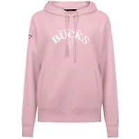 Sweat à capuche rose clair Levelwear pour femme, motif Milwaukee Bucks, Fête des Mères, arqué