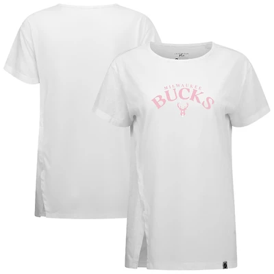 Women's Levelwear White Milwaukee Bucks Mother's Day Influx Arch T-Shirt
