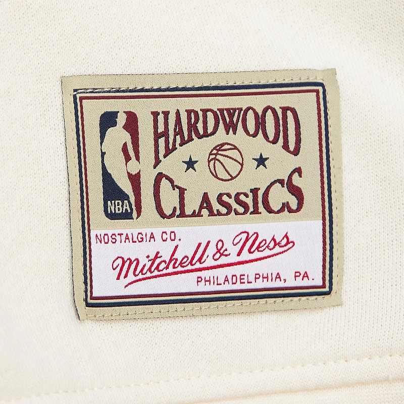 Sweat-shirt à capuche Mitchell & Ness pour femme Milwaukee Bucks Hardwood Classics crème