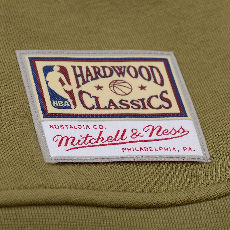 Women's Mitchell & Ness  Olive Milwaukee Bucks Lightweight Script Sweatshirt