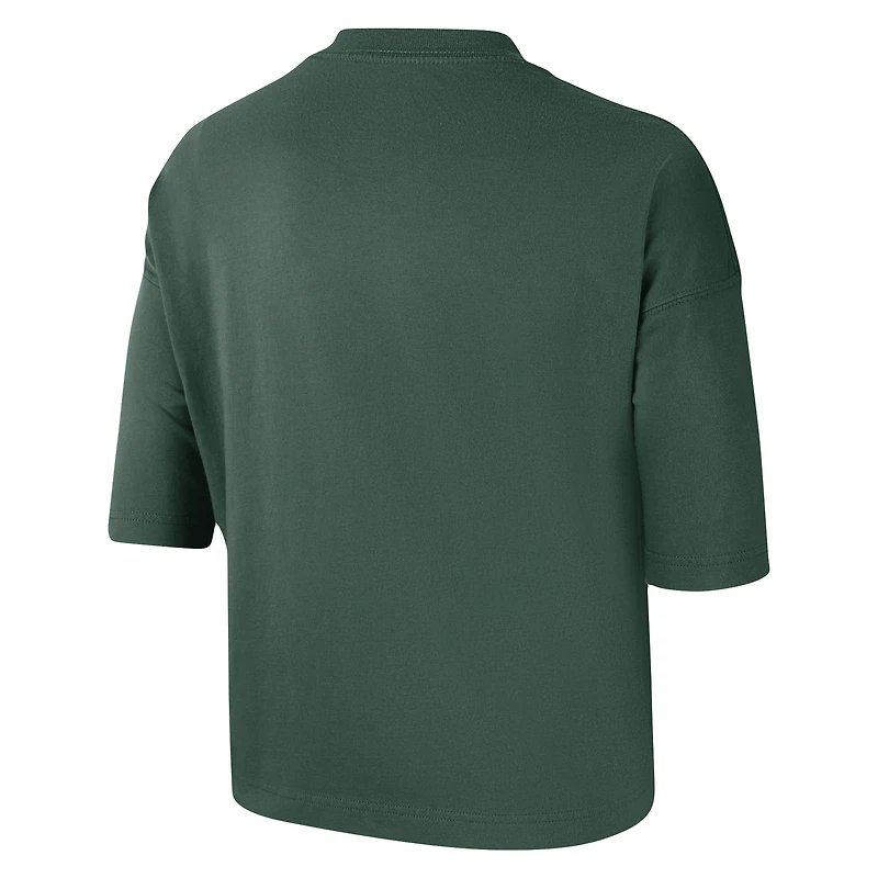 T-shirt droit essentiel des Milwaukee Bucks de Nike pour femme, vert chasseur
