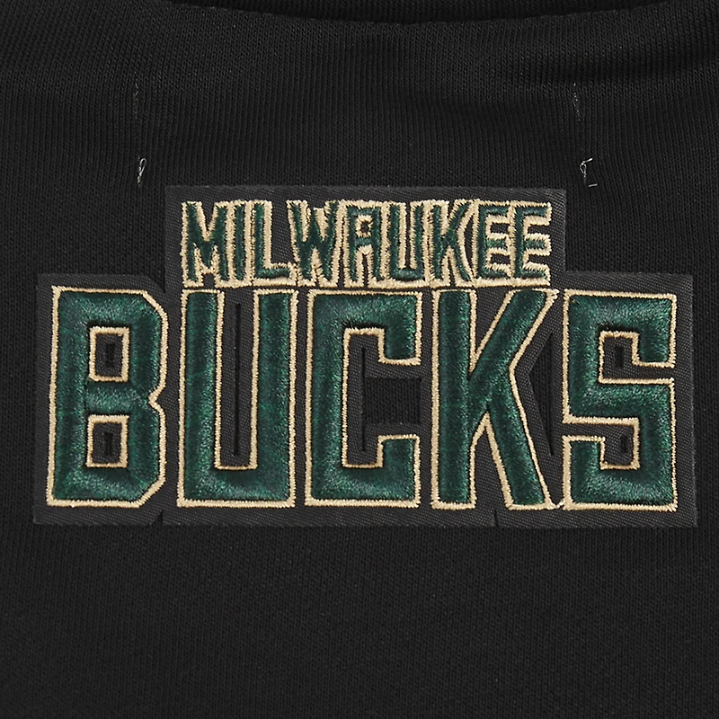 Sweat-shirt court Pro Standard pour femme, noir, Milwaukee Bucks Area Code